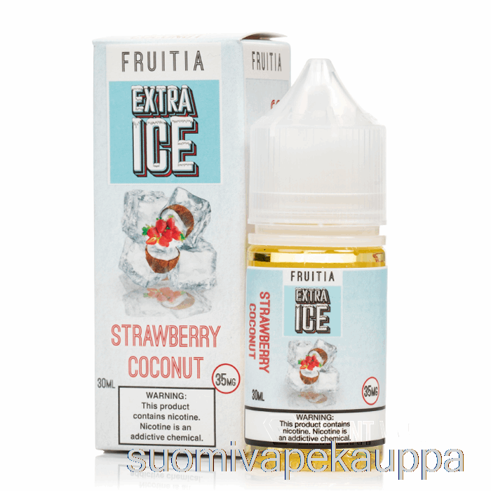 Vape Suomi Mansikka Kookos - Extra Jää - Fruitia Suolat - 30ml 35mg